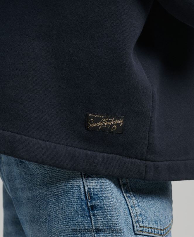 Superdry облекло N00H5864 военноморски флот Жени ретро качулка с лого