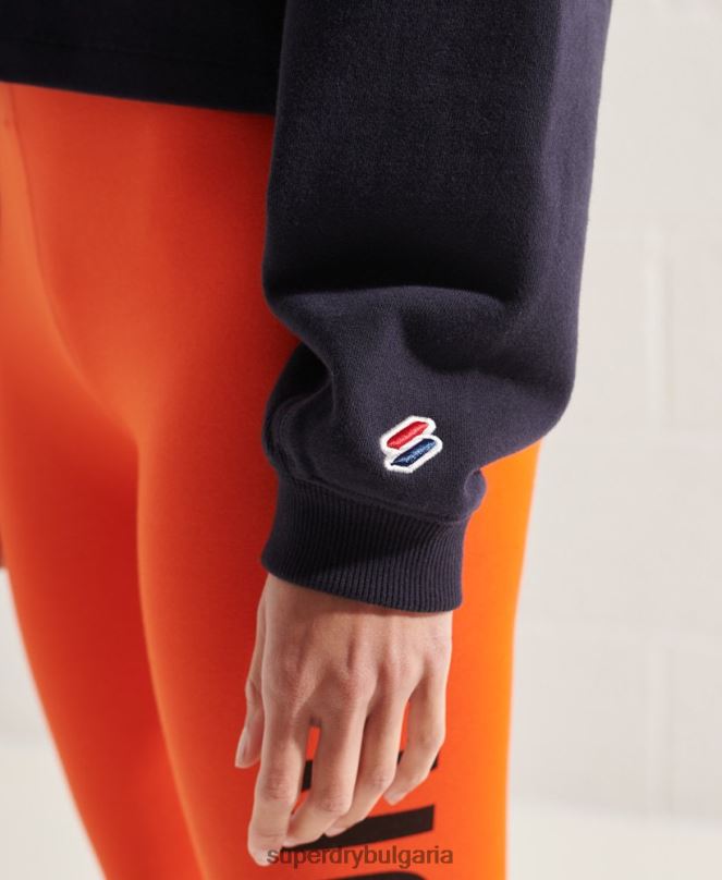 Superdry облекло N00H5873 военноморски флот Жени университетска арка batwing суичър