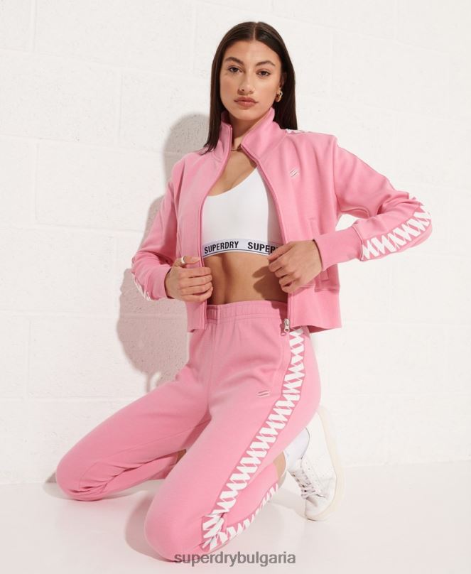 Superdry облекло N00H5874 розово Жени кодова лента отгоре