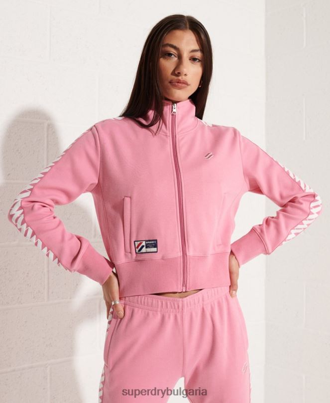Superdry облекло N00H5874 розово Жени кодова лента отгоре