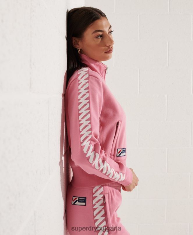 Superdry облекло N00H5874 розово Жени кодова лента отгоре