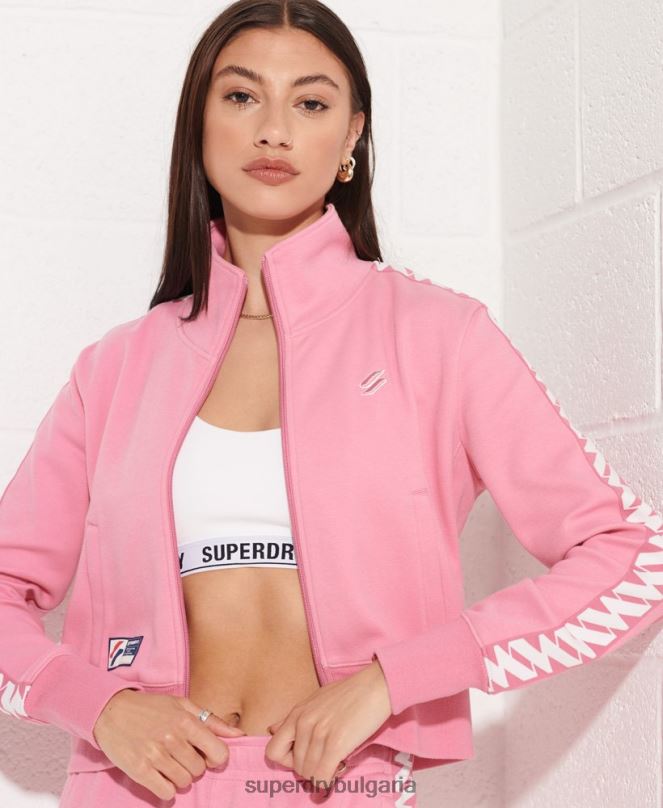Superdry облекло N00H5874 розово Жени кодова лента отгоре