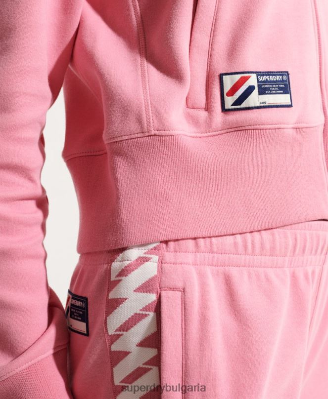 Superdry облекло N00H5874 розово Жени кодова лента отгоре