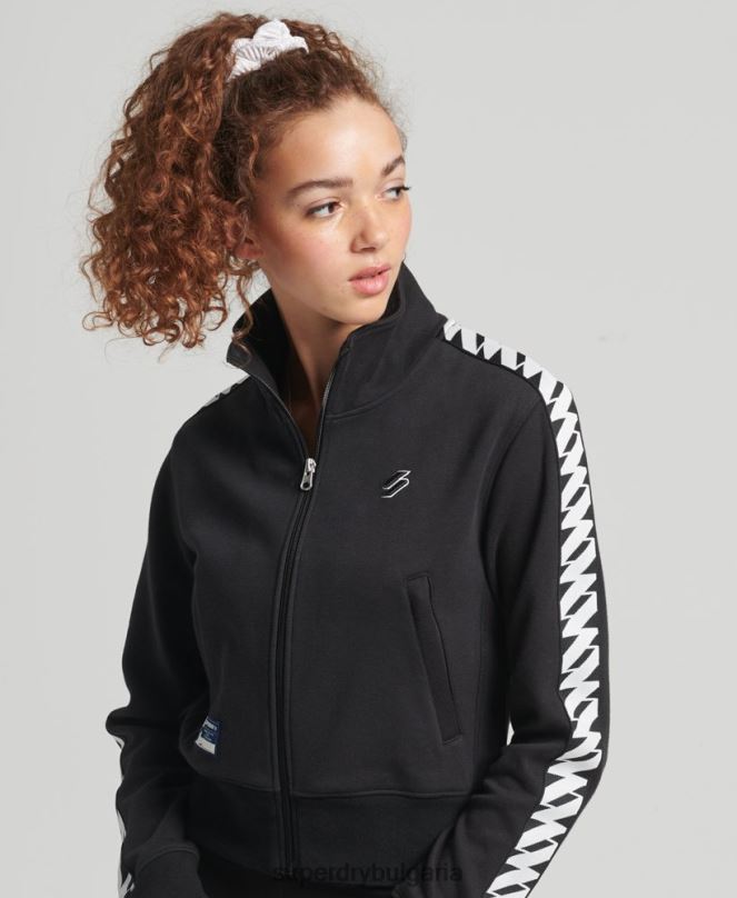 Superdry облекло N00H5878 черен Жени кодова лента отгоре