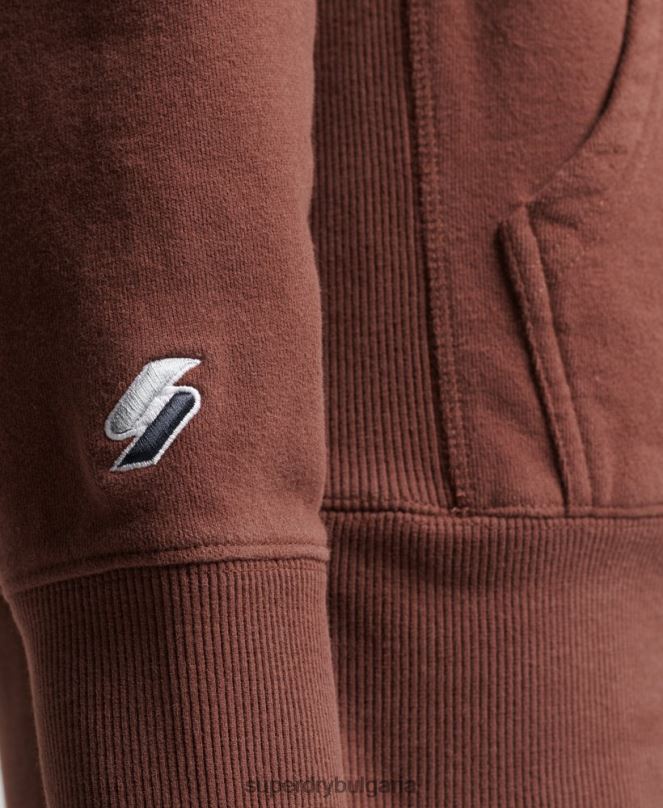 Superdry облекло N00H5882 кафяво Жени кодирана линейна широка качулка