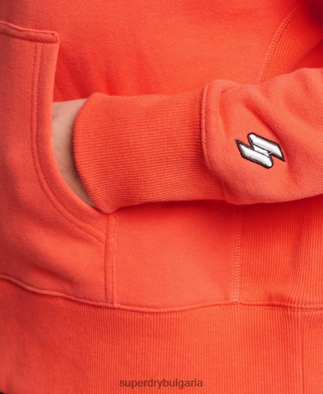 Superdry облекло N00H5903 корал Жени качулка с микро лого с код