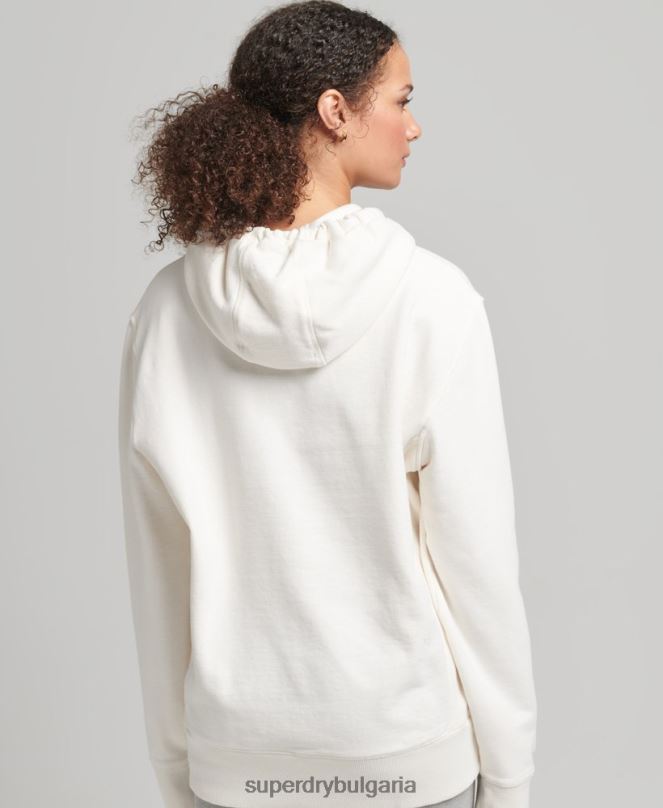 Superdry облекло N00H5904 бяло Жени кодирана линейна широка качулка