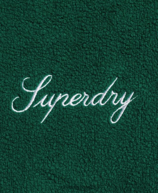Superdry облекло N00H5919 зелено Жени голям суичър с графичен полар