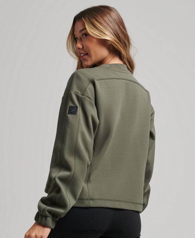 Superdry облекло N00H5921 каки Жени суитшърт на code tech crew