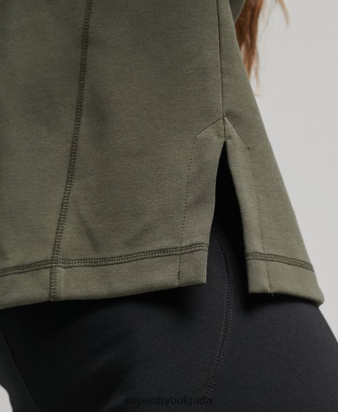 Superdry облекло N00H5921 каки Жени суитшърт на code tech crew