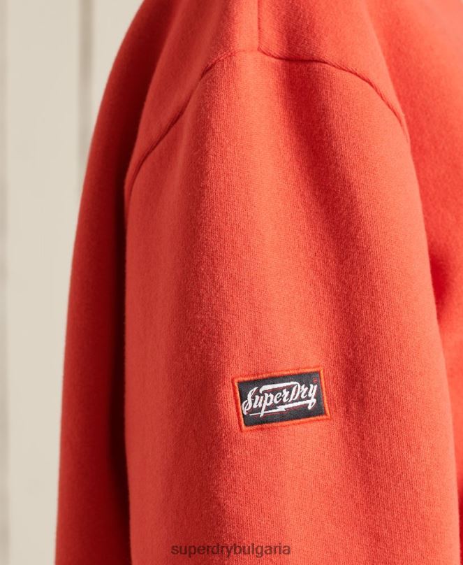 Superdry облекло N00H5928 червен Жени голям суитшърт Crossing Lines crew