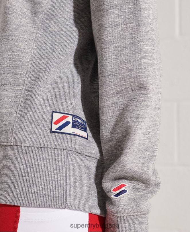 Superdry облекло N00H5931 светло сив Жени спортен суитшърт от съществено значение за екипажа