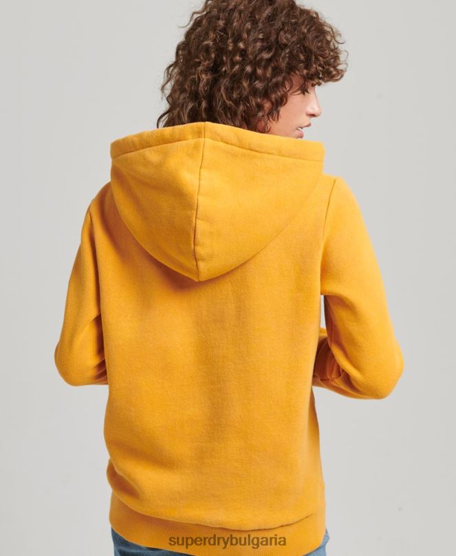 Superdry облекло N00H5939 злато Жени суичър с лого на 80-те