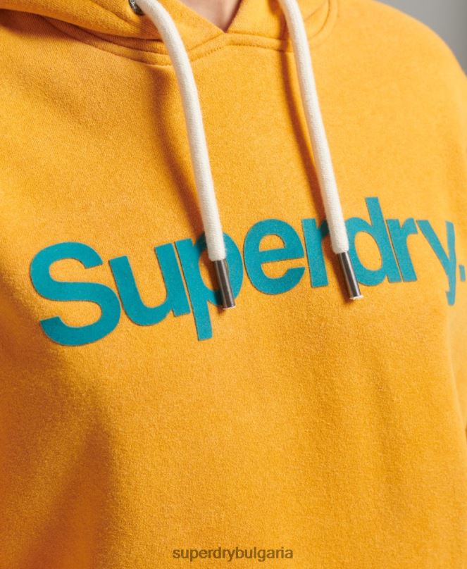 Superdry облекло N00H5939 злато Жени суичър с лого на 80-те