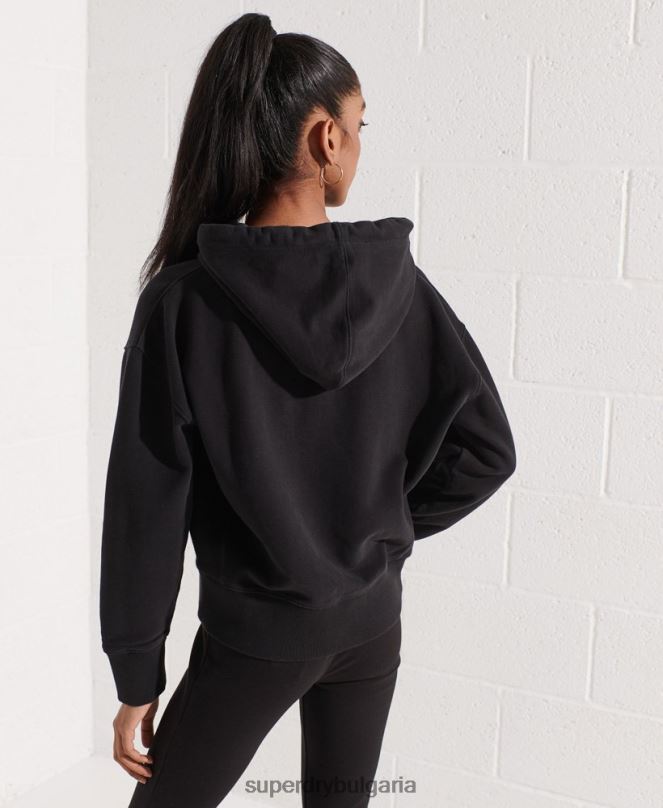 Superdry облекло N00H5944 черен Жени суичър с цип с код