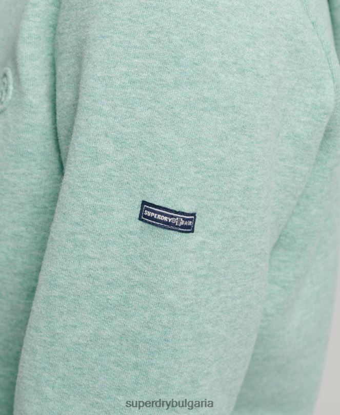 Superdry облекло N00H5952 тюркоаз Жени суичър с релефно графично лого