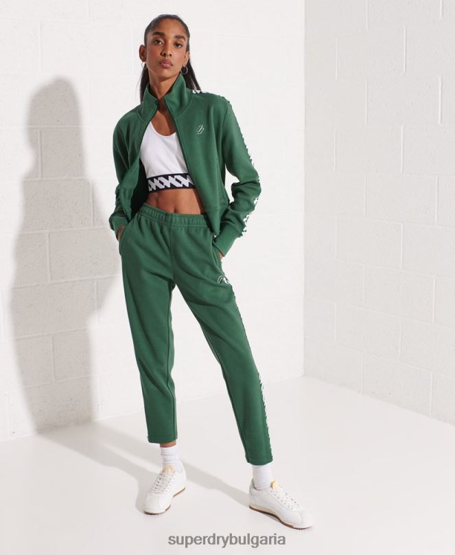 Superdry облекло N00H5953 зелено Жени кодова лента отгоре