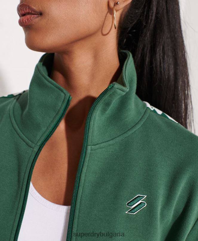 Superdry облекло N00H5953 зелено Жени кодова лента отгоре