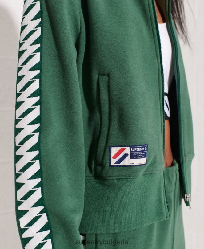 Superdry облекло N00H5953 зелено Жени кодова лента отгоре