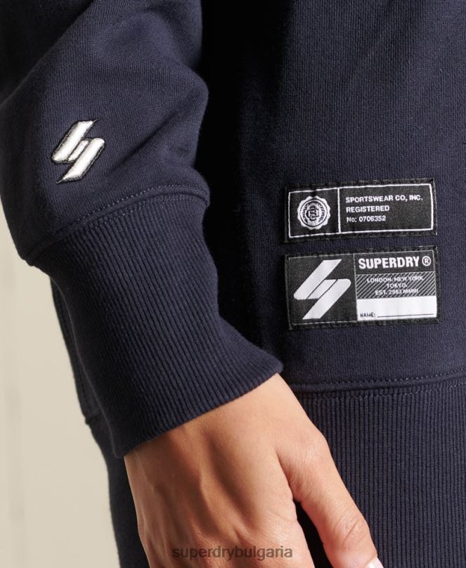 Superdry облекло N00H5960 военноморски флот Жени огромен суитшърт за колежа