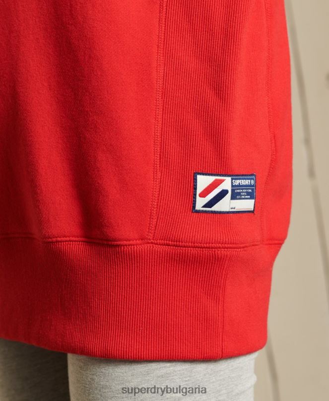 Superdry облекло N00H5961 червен Жени есенциален голям суичър за екипажа