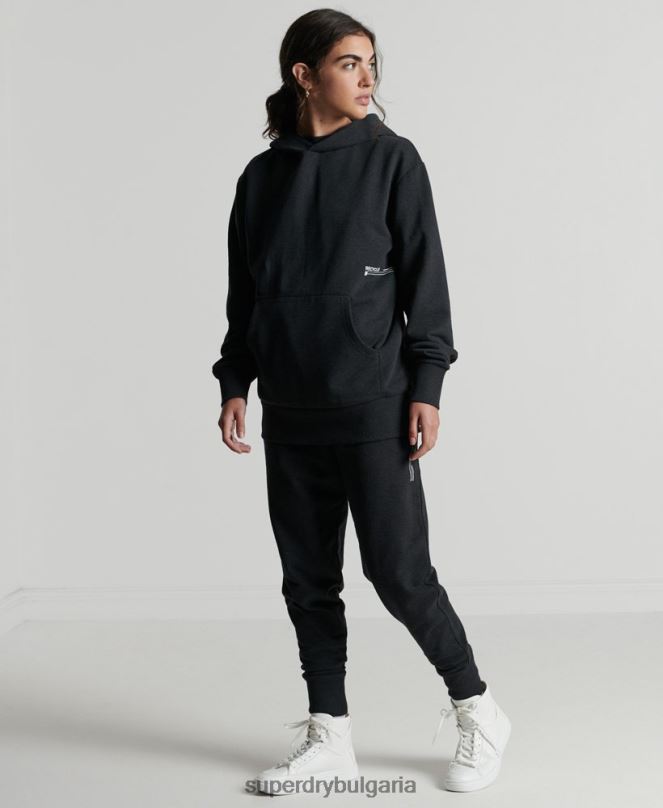 Superdry облекло N00H5973 черен Жени рециклирана микро средна качулка