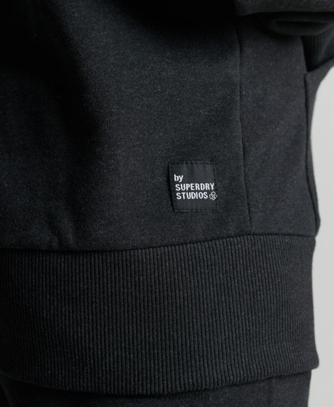 Superdry облекло N00H5973 черен Жени рециклирана микро средна качулка