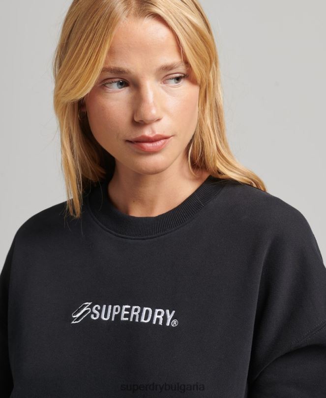 Superdry облекло N00H5984 черен Жени Големи джъмпери с апликация на лого