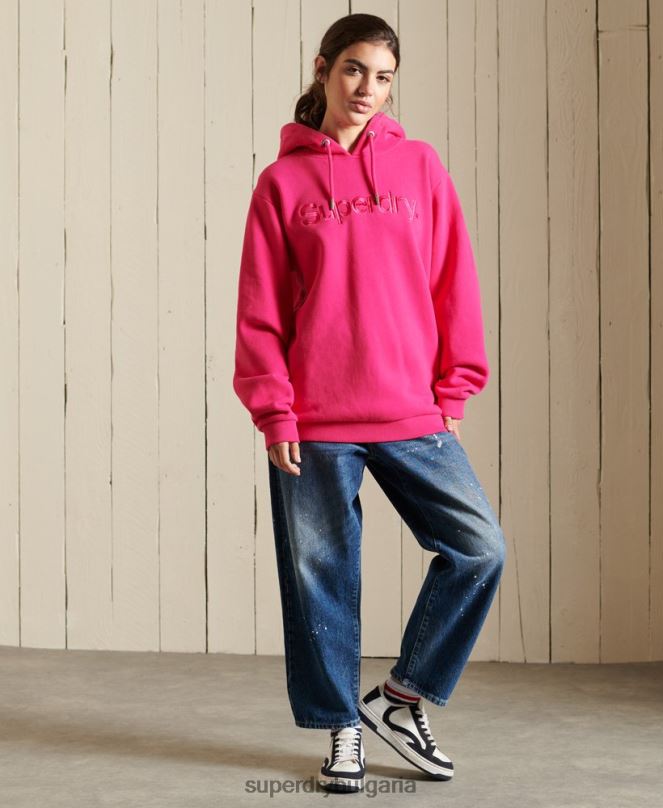 Superdry облекло N00H5994 розово Жени суичър с лого източник
