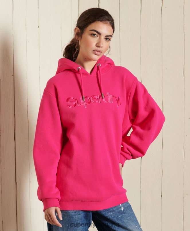 Superdry облекло N00H5994 розово Жени суичър с лого източник