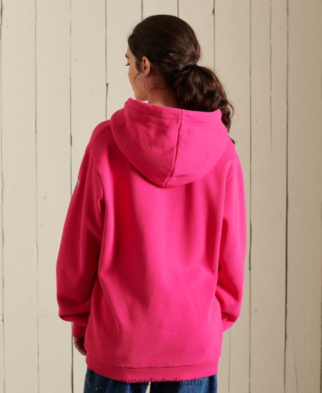 Superdry облекло N00H5994 розово Жени суичър с лого източник