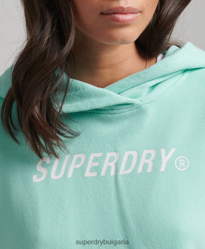 Superdry облекло N00H6001 син Жени код core sport crop box hoodie