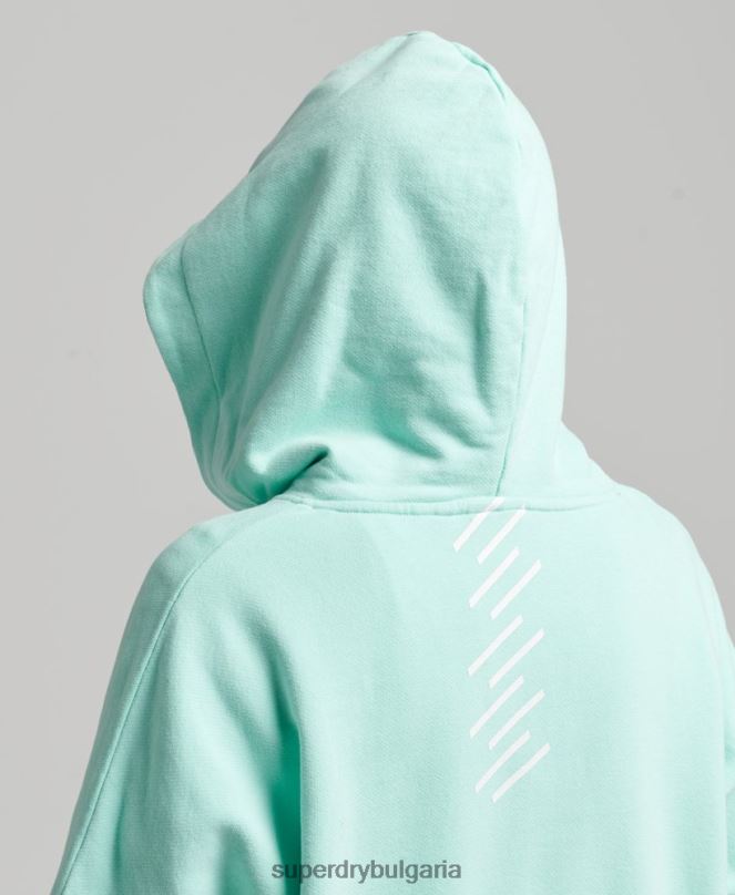 Superdry облекло N00H6001 син Жени код core sport crop box hoodie