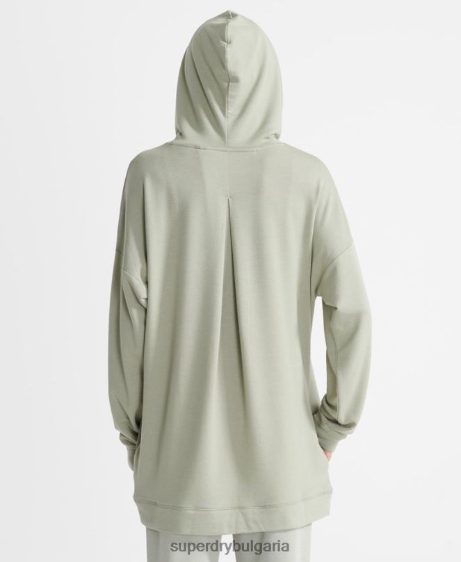 Superdry облекло N00H6004 зелено Жени гъвкава спокойна качулка