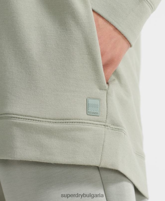 Superdry облекло N00H6004 зелено Жени гъвкава спокойна качулка