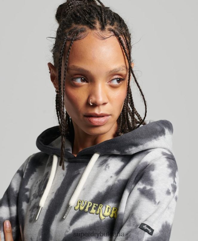 Superdry облекло N00H6020 сиво Жени суичър с горска графика