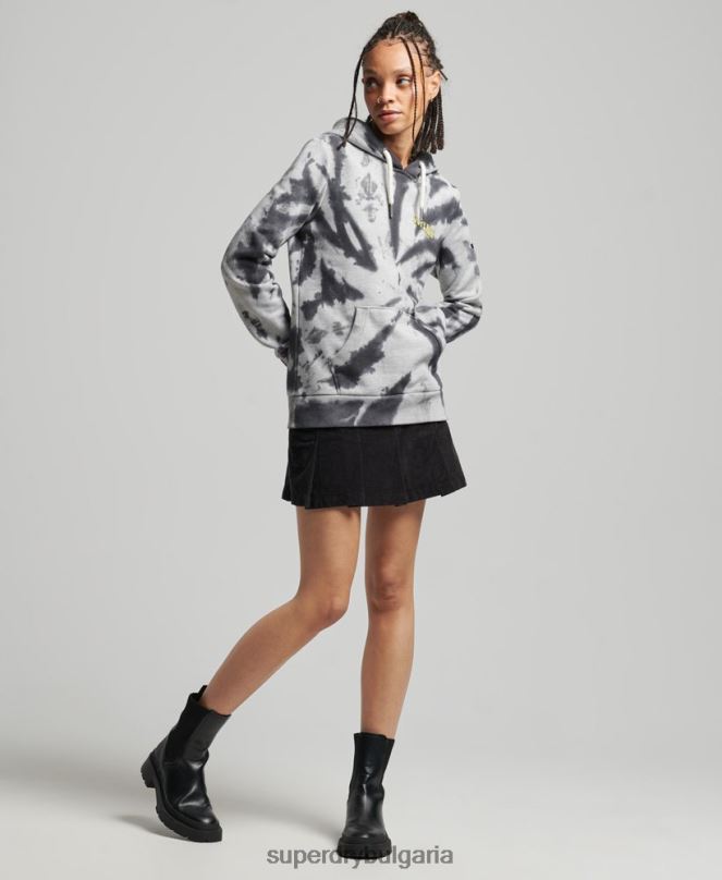 Superdry облекло N00H6020 сиво Жени суичър с горска графика