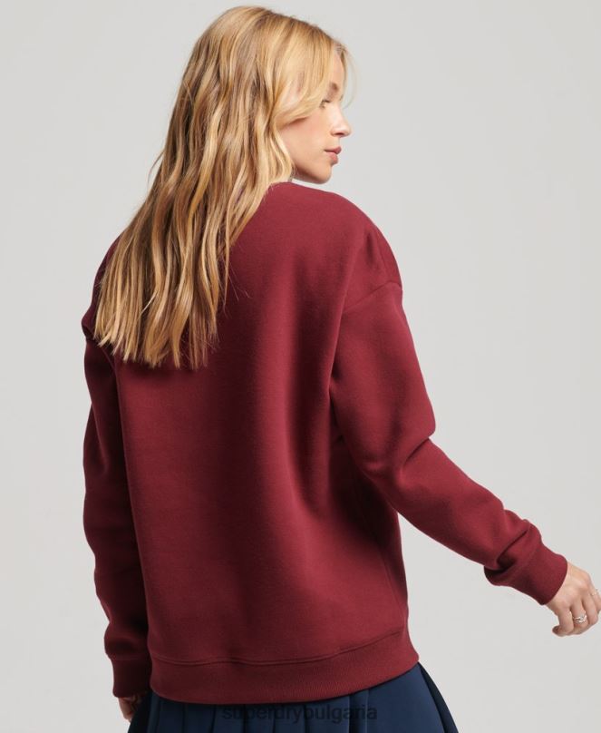 Superdry облекло N00H6021 червен Жени установен суичър на екипажа