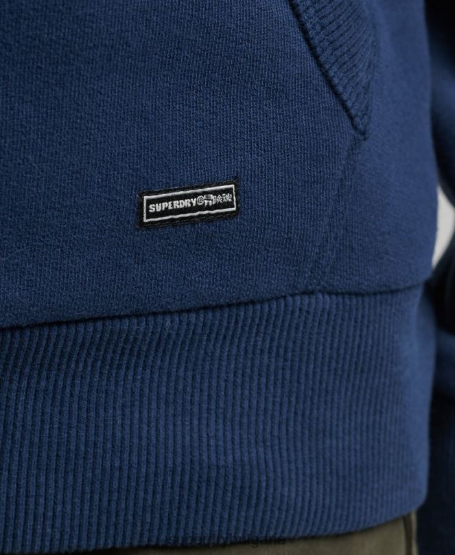 Superdry облекло N00H6029 военноморски флот Жени качулка с графично лого на дъгата