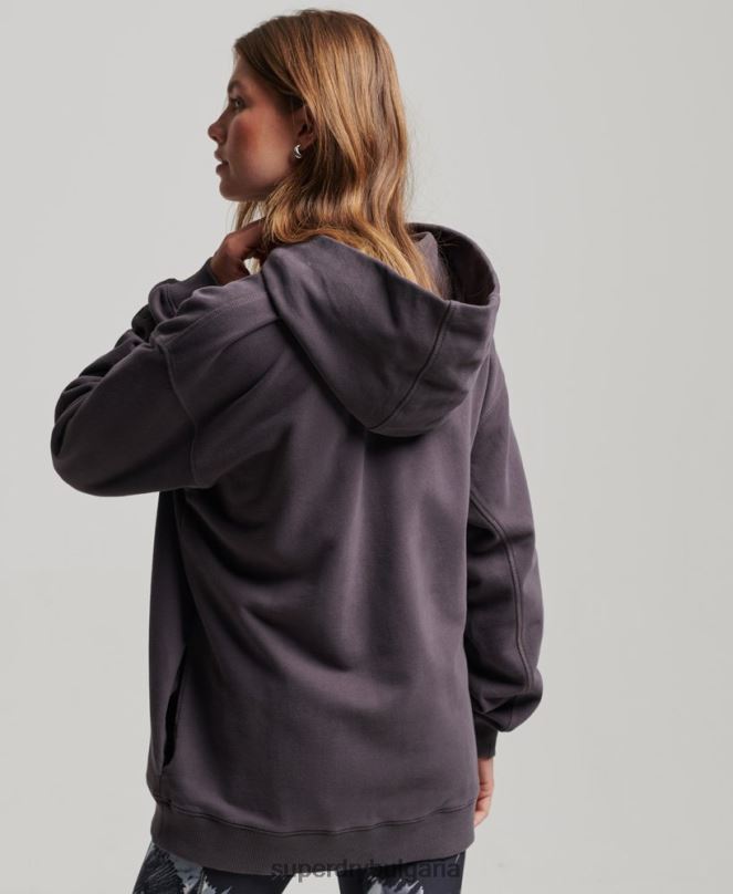 Superdry облекло N00H6032 лилаво Жени голям суичър от органичен памук