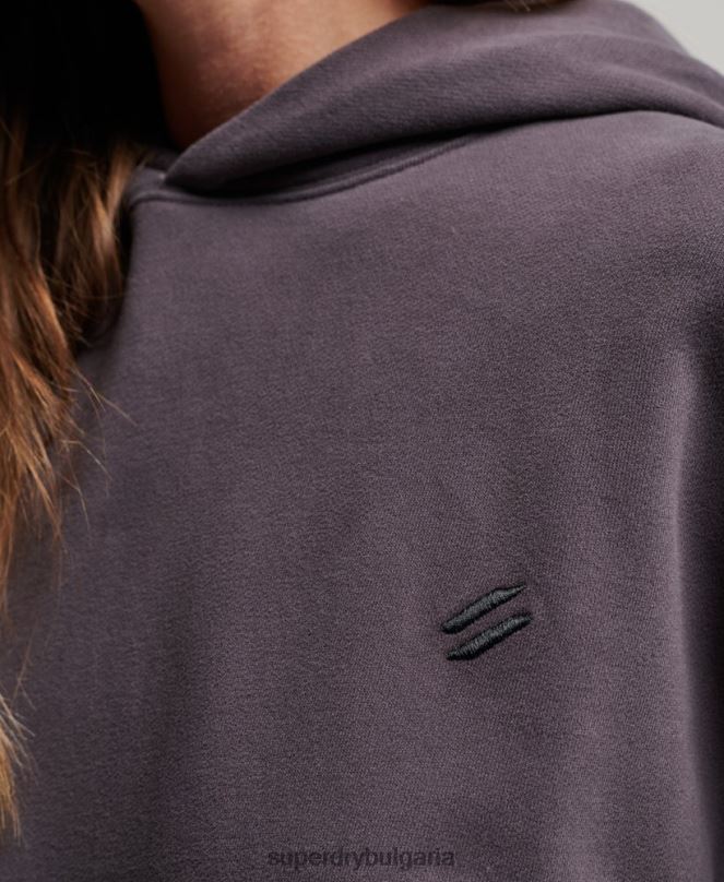 Superdry облекло N00H6032 лилаво Жени голям суичър от органичен памук