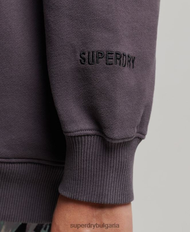Superdry облекло N00H6032 лилаво Жени голям суичър от органичен памук