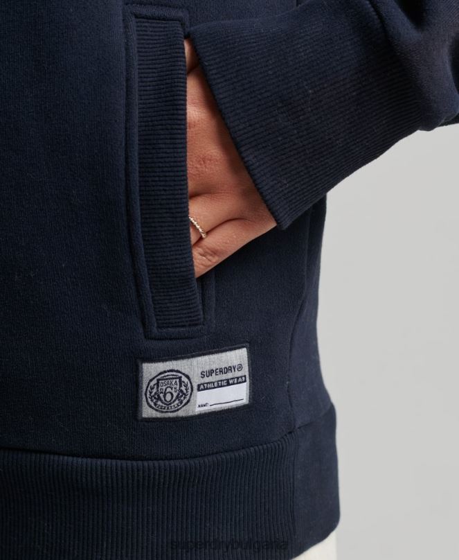 Superdry облекло N00H6035 военноморски флот Жени голямо горнище за лека атлетика с половин цип