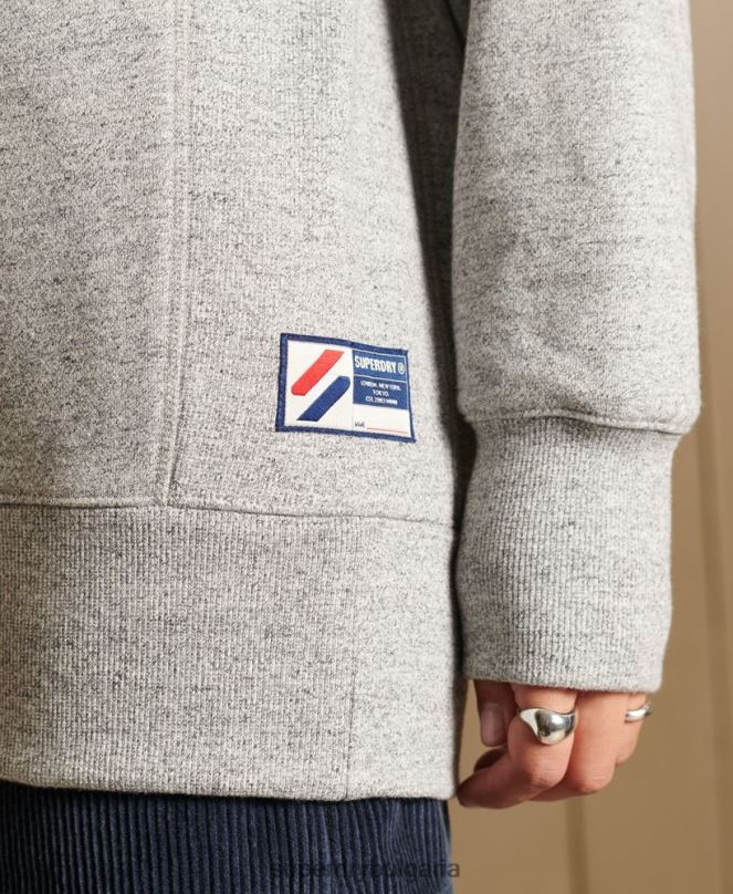 Superdry облекло N00H6046 светло сив Жени есенциален голям суичър за екипажа