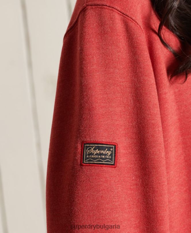 Superdry облекло N00H6049 червен Жени огромен суичър за планински екипаж
