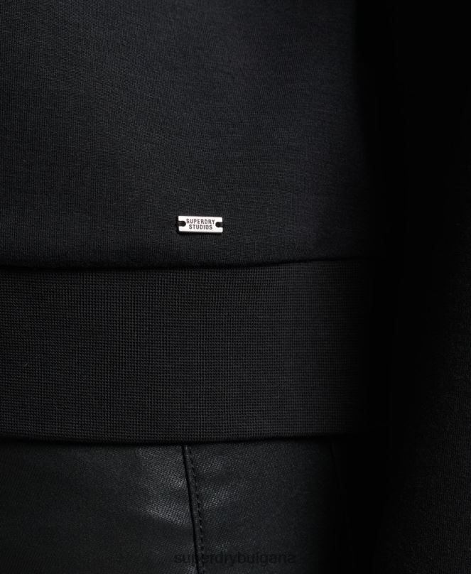 Superdry облекло N00H6065 черен Жени модален суичър на екипажа