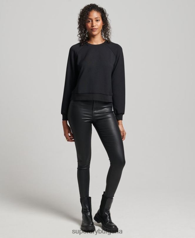 Superdry облекло N00H6065 черен Жени модален суичър на екипажа