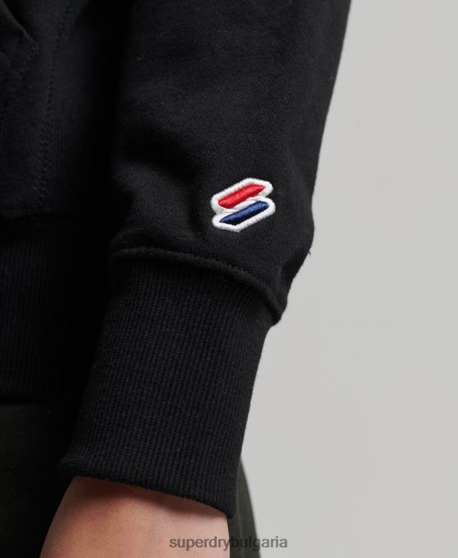 Superdry облекло N00H6066 черен Жени моно качулка с университетска арка