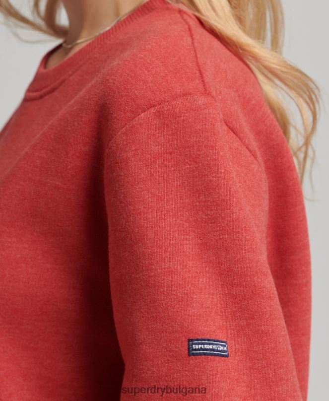 Superdry облекло N00H6072 червен Жени суичър Cooper nostalgia crew