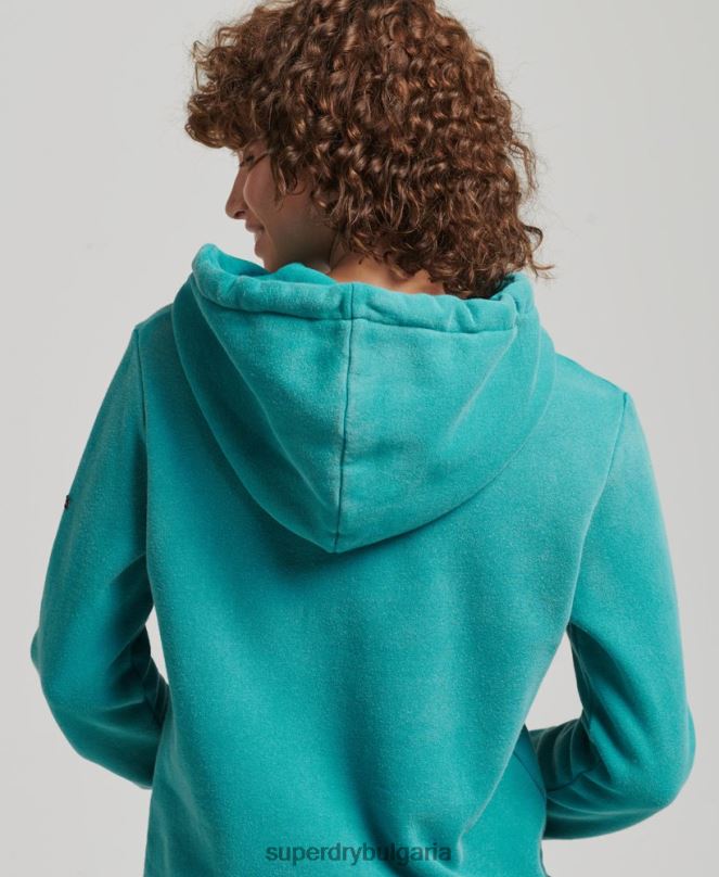 Superdry облекло N00H6073 син Жени суичър с лого на 80-те
